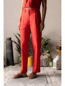 CANOOPI - Red Aarohi Solid Pant