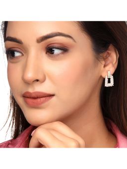 Yellow Chimes - Geometric Drop Earrings