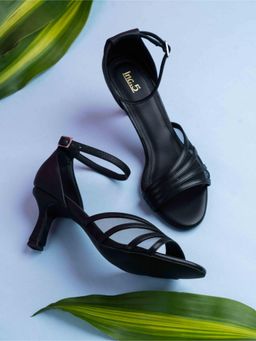 Inc.5 - Womens Black Party Wear Transparent Round Toe Heels