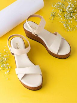 Inc.5 - Womens Cream Casual Solid Round Toe Heels