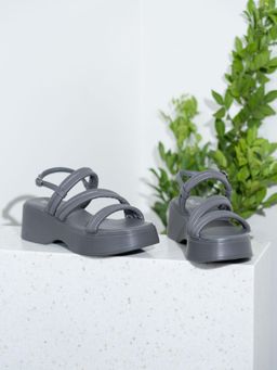 Inc.5 - Womens Grey Smart Casual Solid Round Toe Sandals