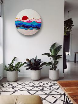 The Art House - Abstract Painting Multicolor (20X20 Inches)