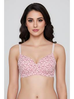 Zivame - Padded Regular Wired T-shirt Bra - Pink Blossom