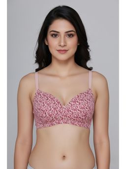 Zivame - Padded Non Wired T-shirt Bra - Pink Blossom