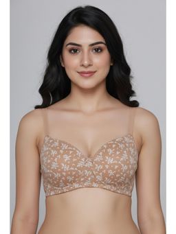 Zivame - Padded Non Wired T-shirt Bra - Skin Bouquet