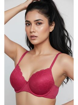 Zivame - Padded Wired Medium Coverage Lace Bra - Vivacious