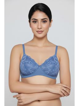 Zivame - Padded Non Wired Medium Coverage Lace Bra - Riviera