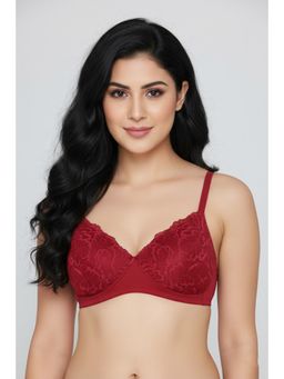 Zivame - Padded Non Wired Medium Coverage Lace Bra - Scooter
