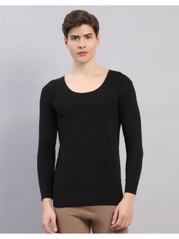 Rock.it - Black Men Regular Fit Solid Round Neck Full Sleeve Thermal Top