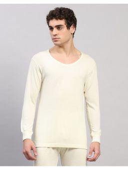 Monte Carlo - Cream Men Round Neck Full Sleeve Thermal Top