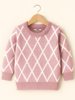 Kuchipoo - Pink Checks Print Swearshirt