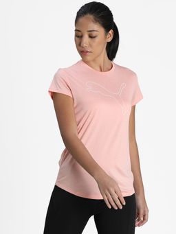 Puma - Rtg Heather Logo Regular Fit Womens Peach T-shirt