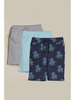 Allen Solly - Multi-Color Cotton Slant Pocket Printed Shorts (Pack of 3)