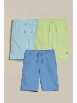 Allen Solly - Multi-Color Cotton Slant Pocket Solid Shorts (Pack of 3)
