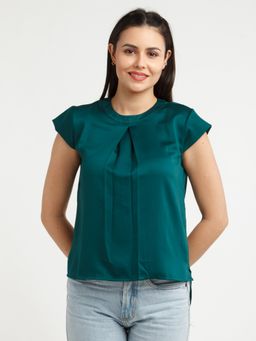 Zink London - Womens Green Solid Top