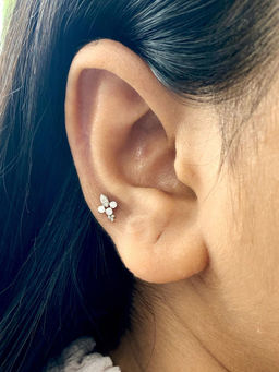 Boldiful - Ziva Sterling Silver 5A Cubic Zirconia Earstuds Earrings
