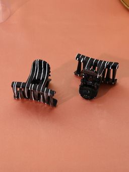 Estele - Black Color Plastic Hair Clutchers for Women or Girl Pack of 2