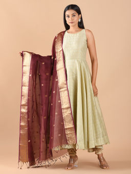 CHOWDHRAIN - Katthai Chanderi Silk Dupatta