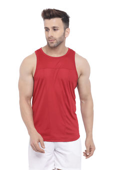 CHKOKKO - Maroon Men Gym Tank Tops Maroon