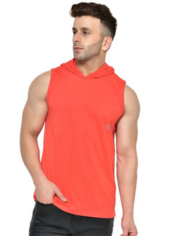 CHKOKKO - Peach Men Gym Tank Tops Peach