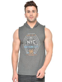 CHKOKKO - Dark Grey Men Gym Tank Tops Grey