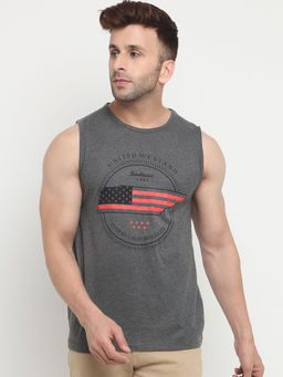 CHKOKKO - Dark Grey Men Gym Tank Tops Grey