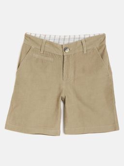 CHERRY CRUMBLE BY NITT HYMAN - Beige Solid Cotton Richmond Chino Shorts