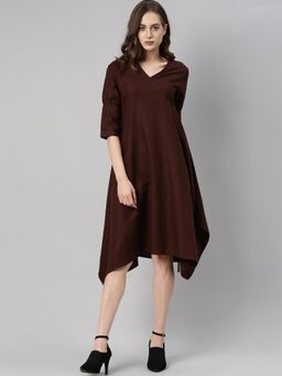 RAREISM - Brown Solid Dresses