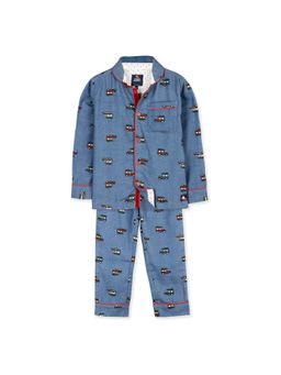 CHERRY CRUMBLE BY NITT HYMAN - Blue Peter Pan Night Suit (Set of 2)