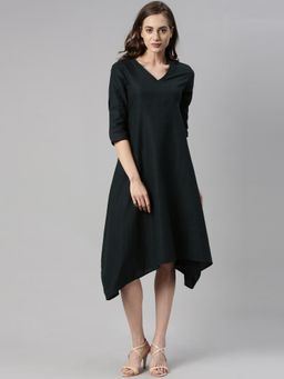 RAREISM - Green Solid Dresses