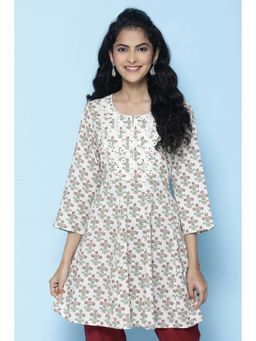 Biba - Off White Cotton Kurti