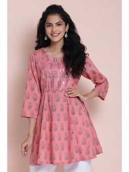 Biba - Dusky Pink Cotton Kurti