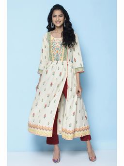 Biba - Cream Cotton Kurta