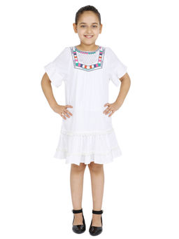 One Friday - White Solid Dress