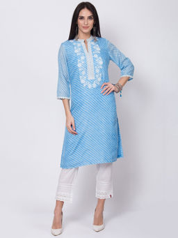 Biba - Blue Striped Kurta