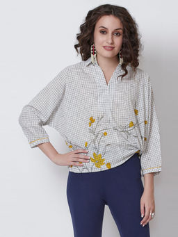 Biba - Off White Checks Tunic