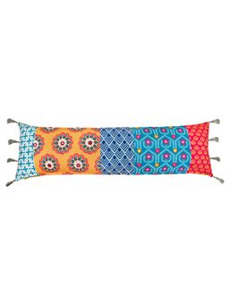 Chumbak - Ornate Patchwork Lumbar Pillow Cover - Yellow