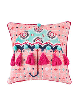 Chumbak - Folk Umbrella Tasselled Cushion Cover