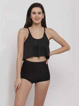 Cukoo - Charcoal Two Piece Swimwear/Swim Suit with Removable Pads