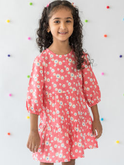 Campana - Peach Printed Dress