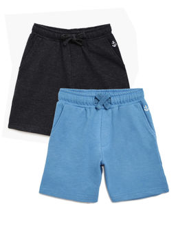 Campana - Boys Larry Pack Of 2 Shorts-French Blue & Charcoal
