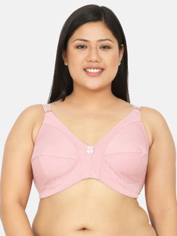 Curvy Love - Plus Size Non Padded Full Coverage Everyday Bra - Pink