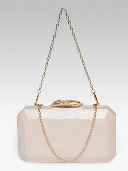 Twenty Dresses by Nykaa Fashion - Nude Happy Together Clutch