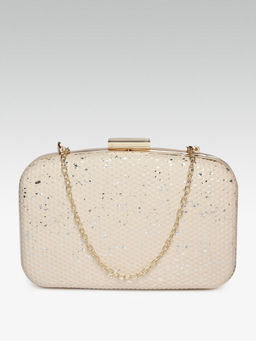 Twenty Dresses by Nykaa Fashion - Beige Eclipsed In Love Clutch