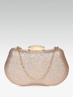 Twenty Dresses by Nykaa Fashion - Rose Gold Live In The Moment Clutch