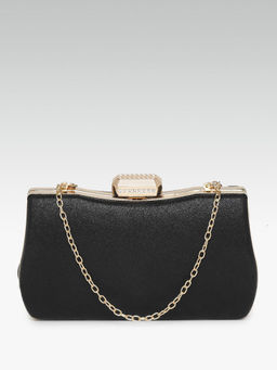 Twenty Dresses by Nykaa Fashion - Black Wild Beauty Clutch