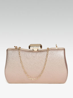 Twenty Dresses by Nykaa Fashion - Rose Gold Wild Beauty Clutch