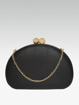 Twenty Dresses by Nykaa Fashion - Black Forever Charming Clutch