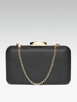 Twenty Dresses by Nykaa Fashion - Black Simply Grace Clutch