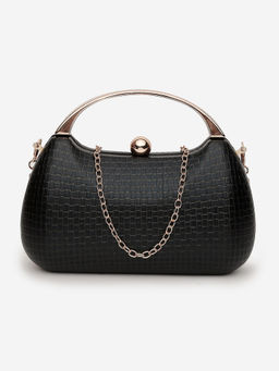 Twenty Dresses by Nykaa Fashion - Black Keep The Weave Clutch